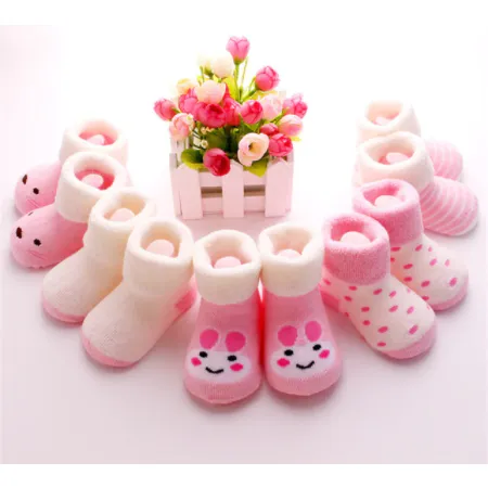 5 Pairs Babies Unisex Animal Cartoon Design Soft Socks