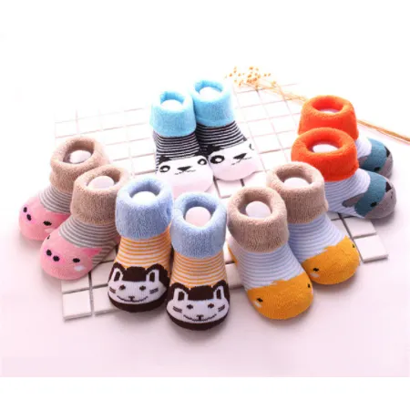 5 Pairs Babies Unisex Animal Cartoon Design Soft Socks