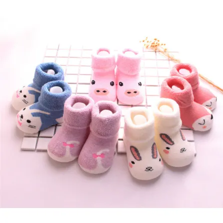 5 Pairs Babies Unisex Animal Cartoon Design Soft Socks