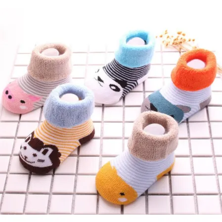 5 Pairs Babies Unisex Animal Cartoon Design Soft Socks