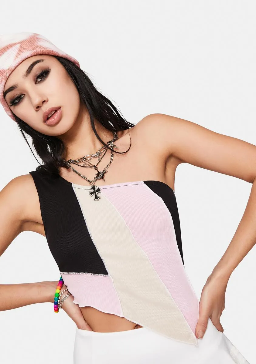 Always Effortless One Shoulder Crop Top