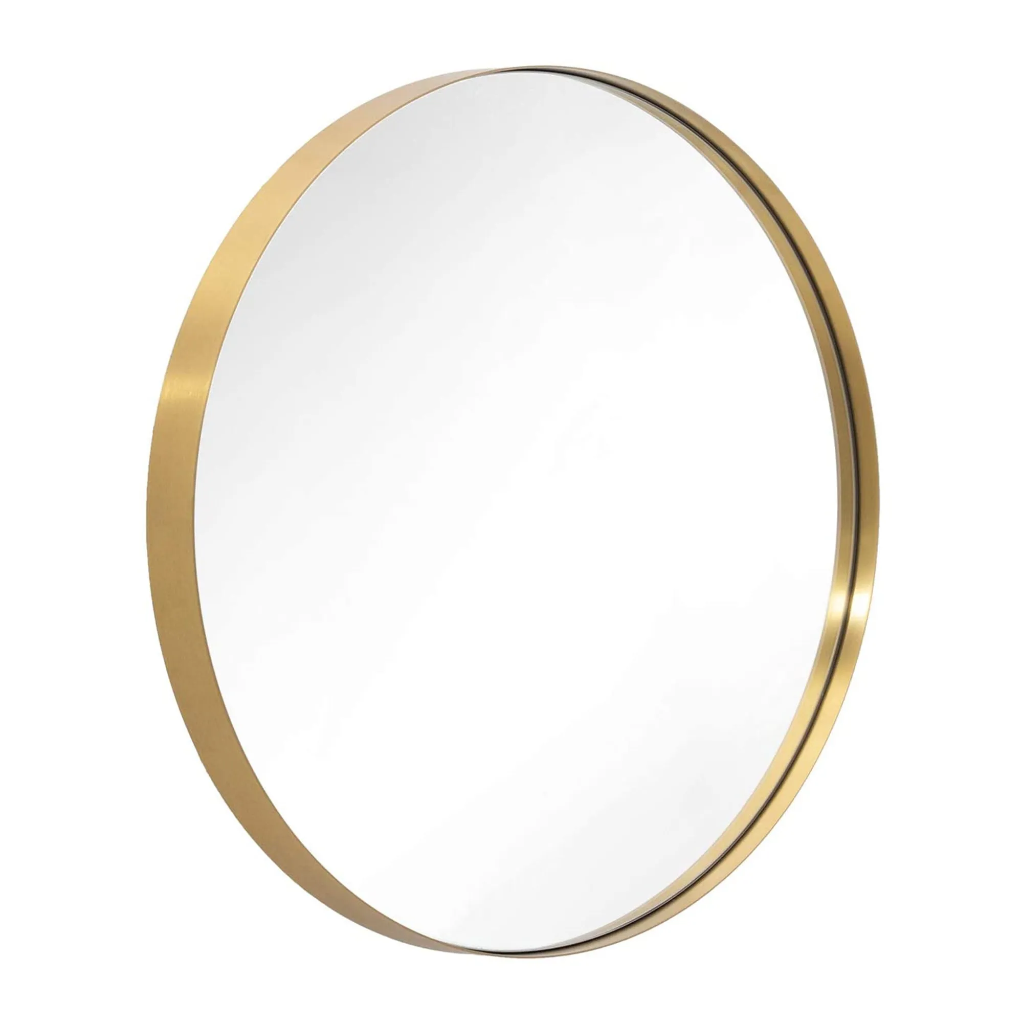 ANDY STAR 30 Inch Round Circle Mirror w/ Stainless Steel Metal Frame (Open Box)