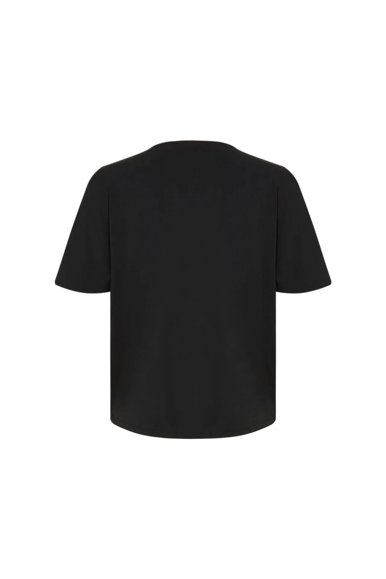 Bailey Stretchable Crepe Knit V Neck Top with Flare Sleeves