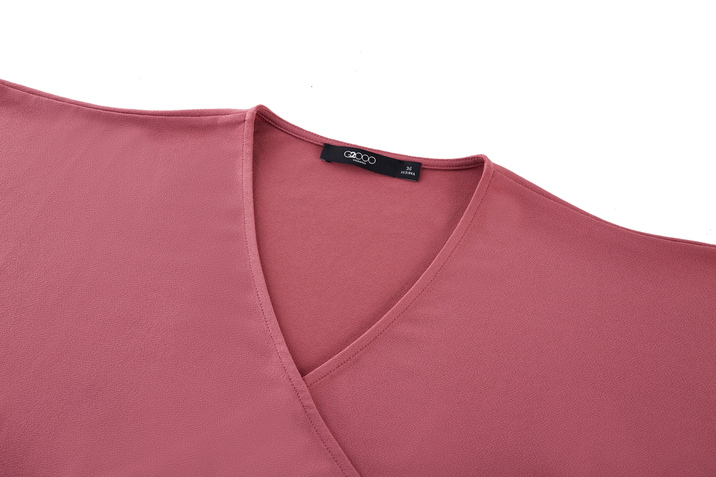 Bailey Stretchable Crepe Knit V Neck Top with Flare Sleeves