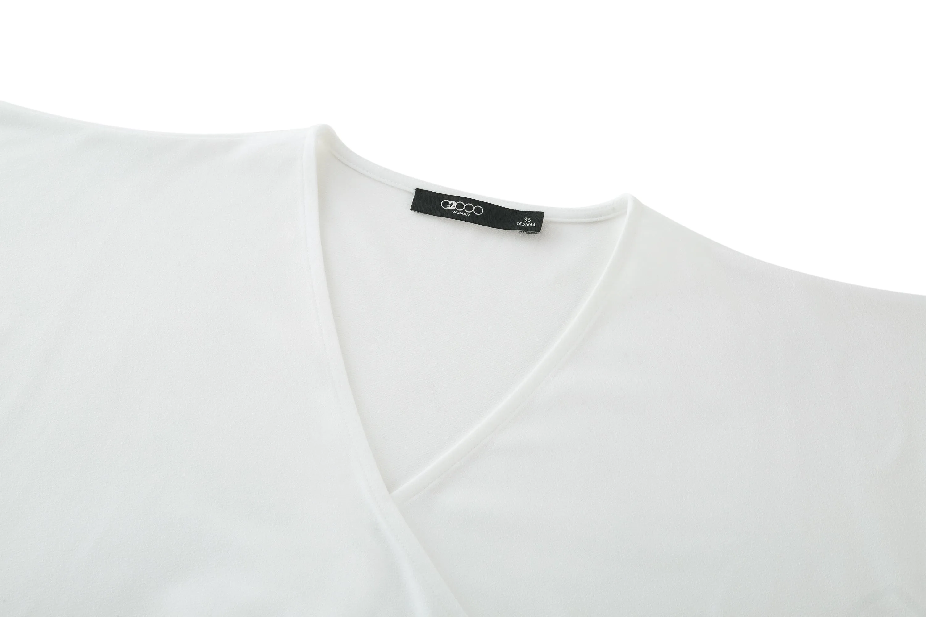 Bailey Stretchable Crepe Knit V Neck Top with Flare Sleeves