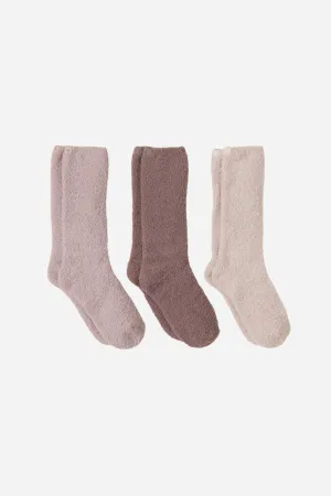Barefoot Dreams CozyChic 3 Pair Sock Set in Agate Multi