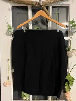 Black Cotton Skirt 2X
