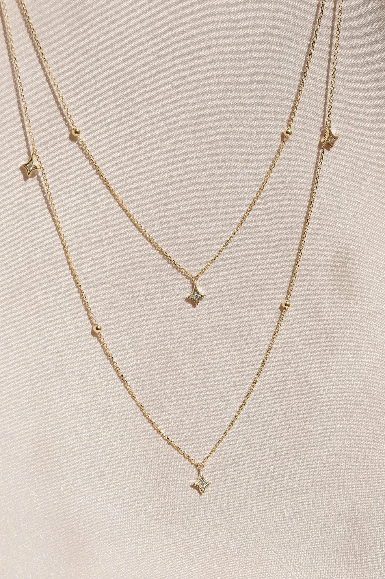 Bohemian Diamond Layered Necklace