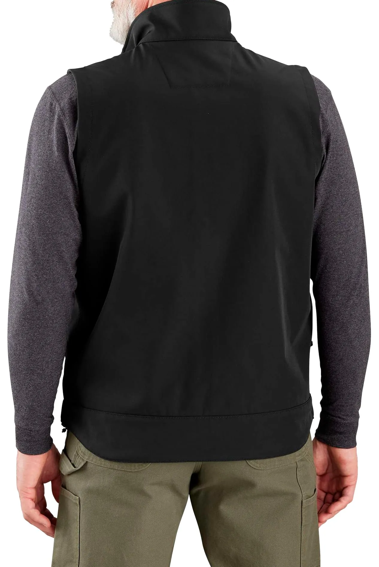 Carhartt 106439 Men's Big & Tall Rain Defender Relaxed Fit Softshell Vest, Black