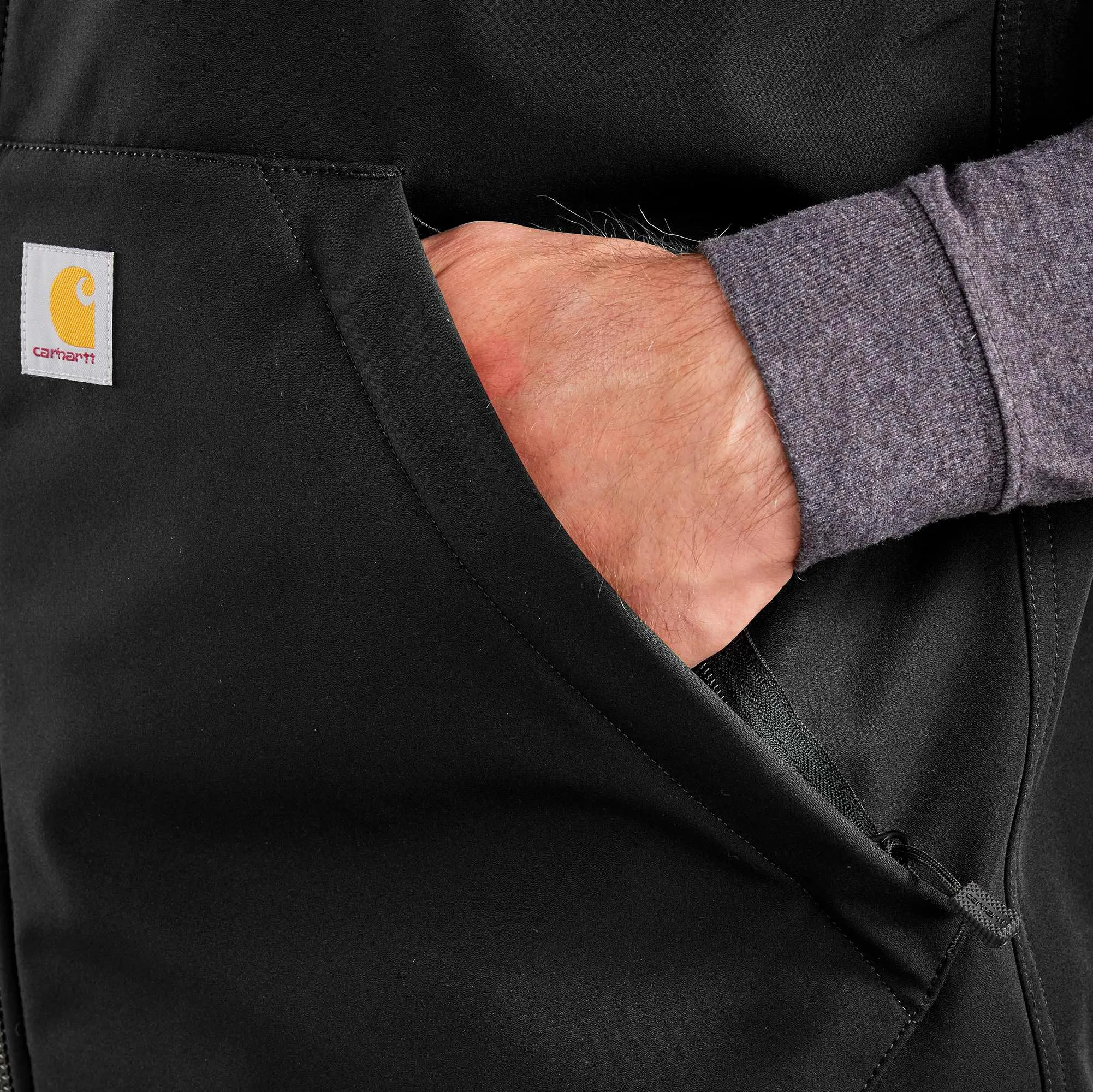 Carhartt 106439 Men's Big & Tall Rain Defender Relaxed Fit Softshell Vest, Black