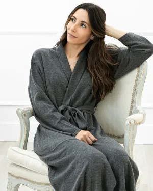 Cashmere Robe Charcoal