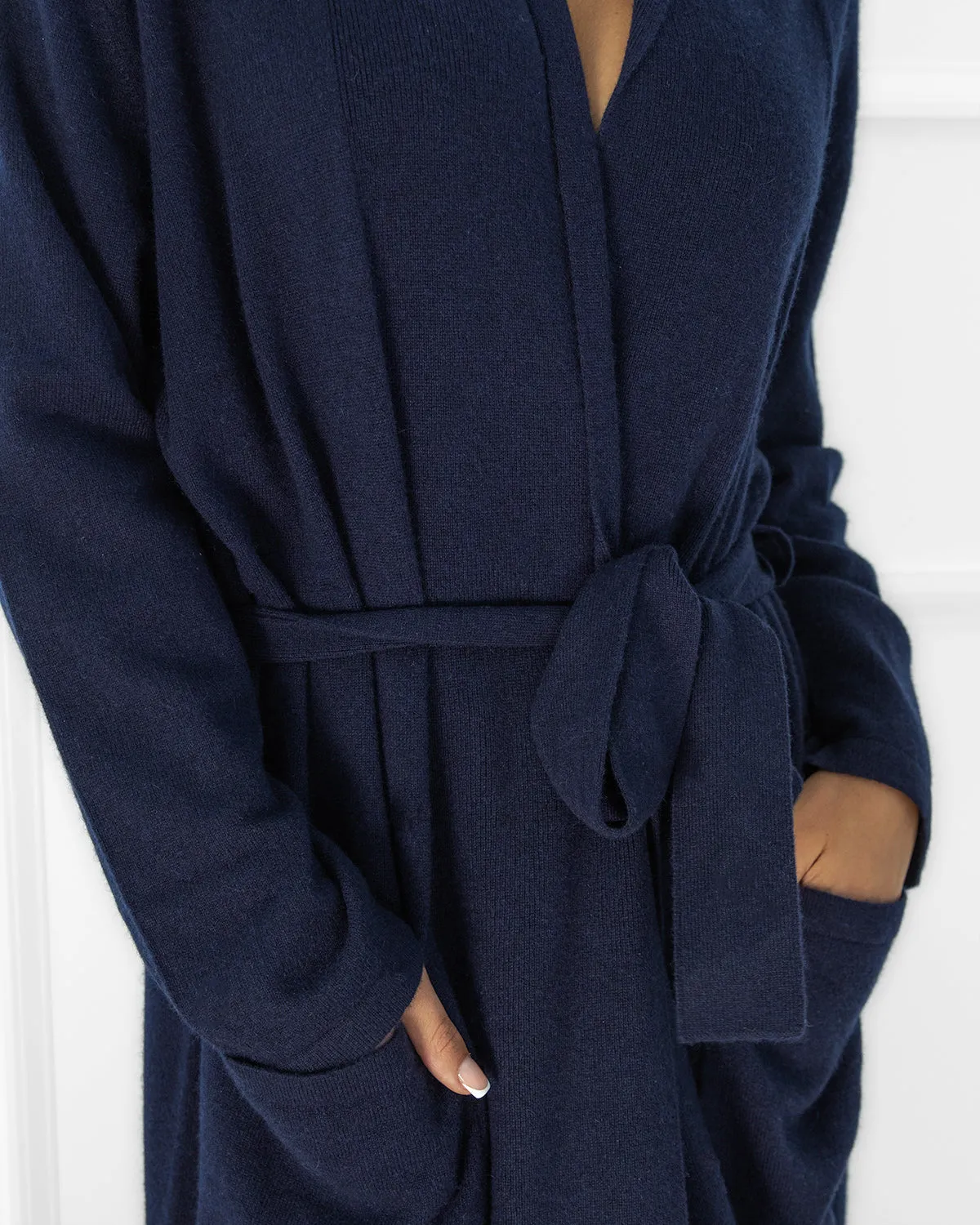 Cashmere Robe Navy