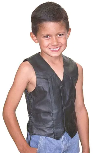 Childrens Side Lace Leather Vest #KV473LK ()
