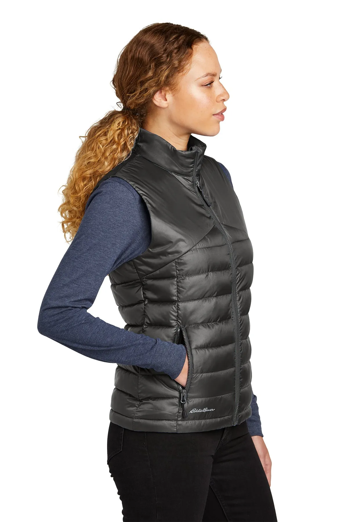Eddie Bauer Ladies Customized Quilted Vests, Iron Gate