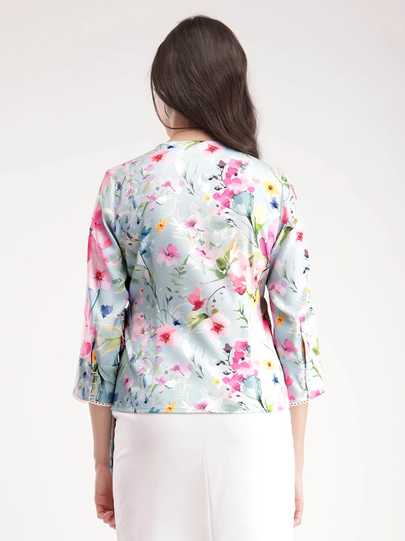 Floral Wrap Top - Multicolour