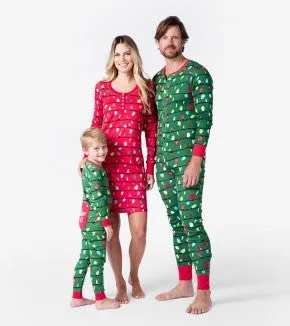 Green Northern Lights Adult Unionsuit - Little Blue House By: Hatley