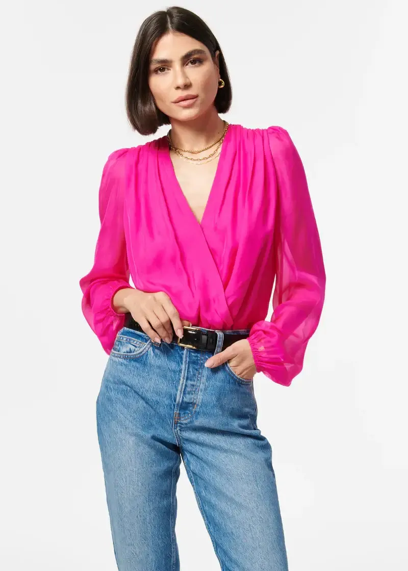 Isa Bodysuit in Neon Pink