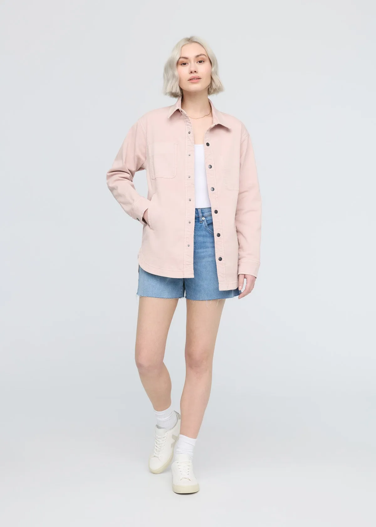 LuxTwill Overshirt -  Soft Rose