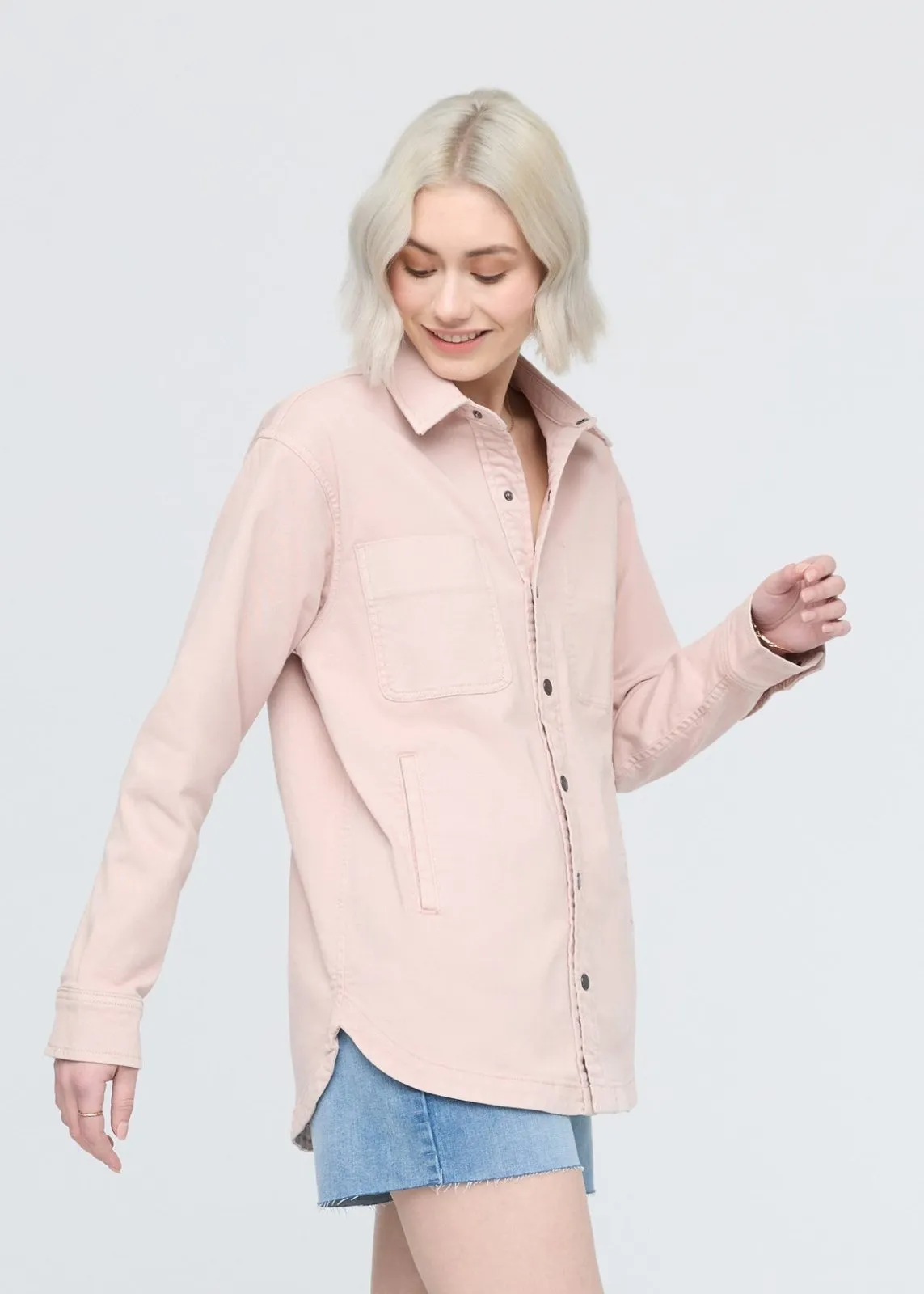 LuxTwill Overshirt -  Soft Rose