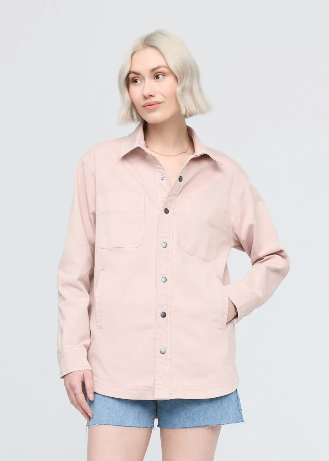 LuxTwill Overshirt -  Soft Rose