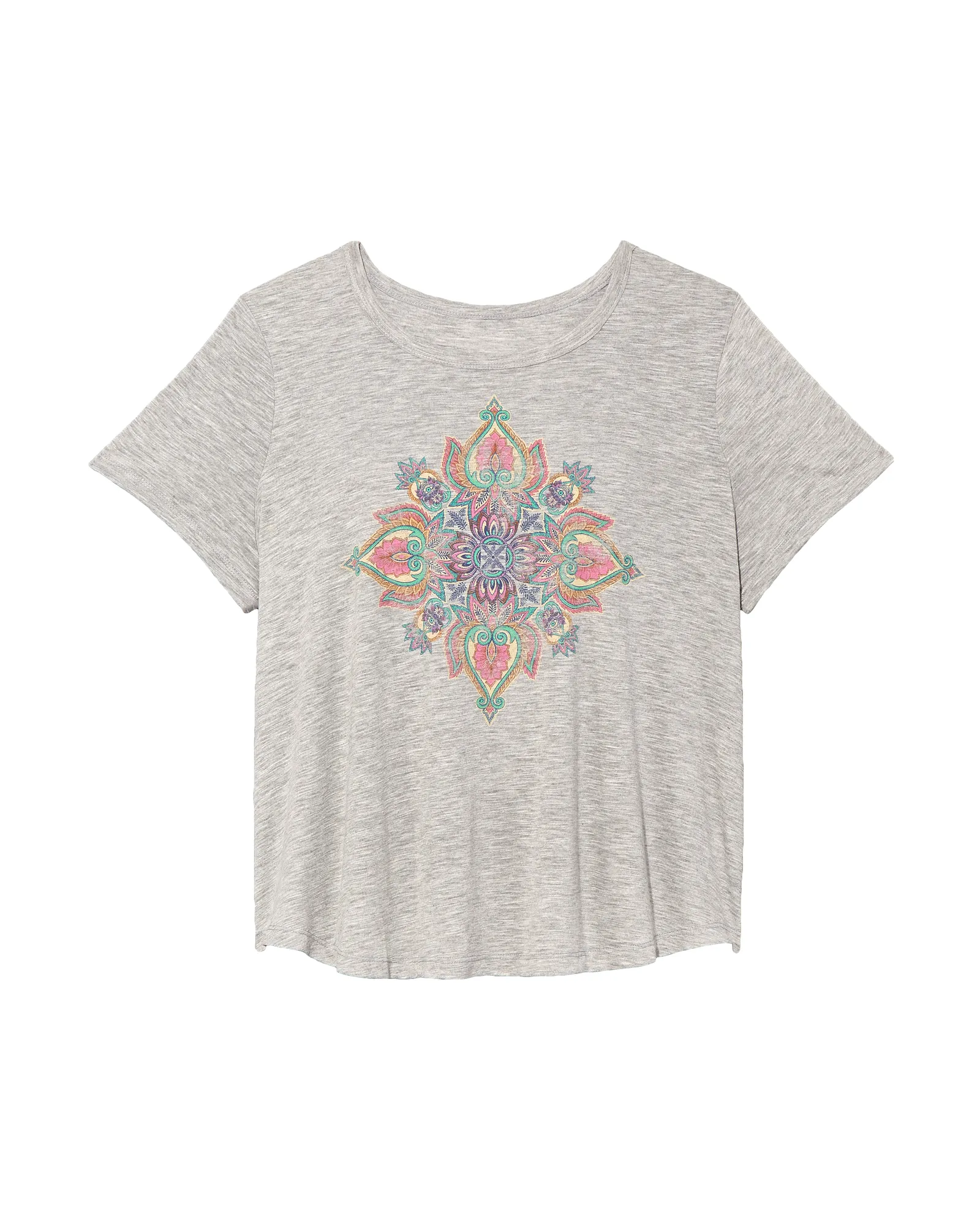 Marsha Graphic Tee | Light Grey / Pink