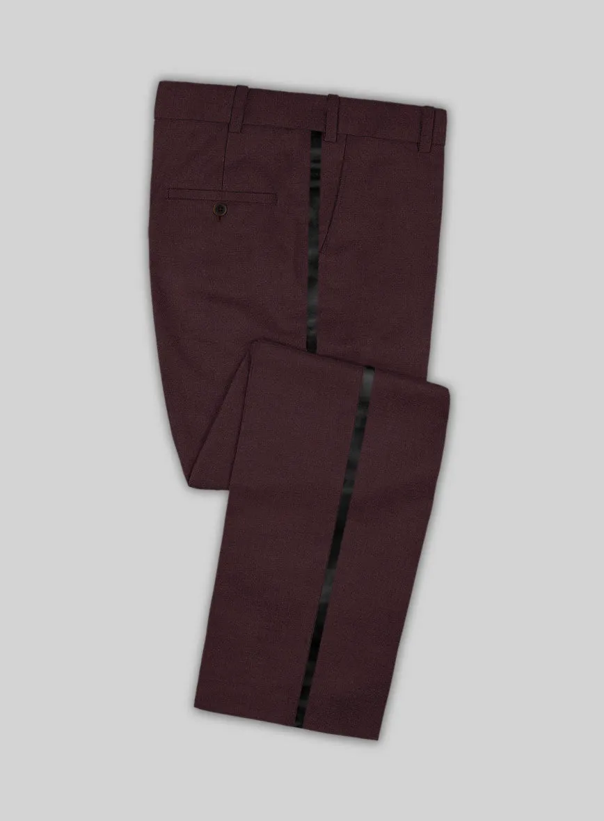 Napolean Stretch Wine Wool Tuxedo Suit