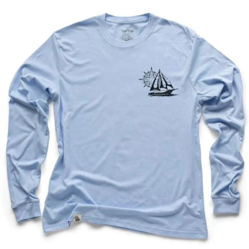 Nautical Sailing Long Sleeve Light Shirt (w/ Free Necklace)