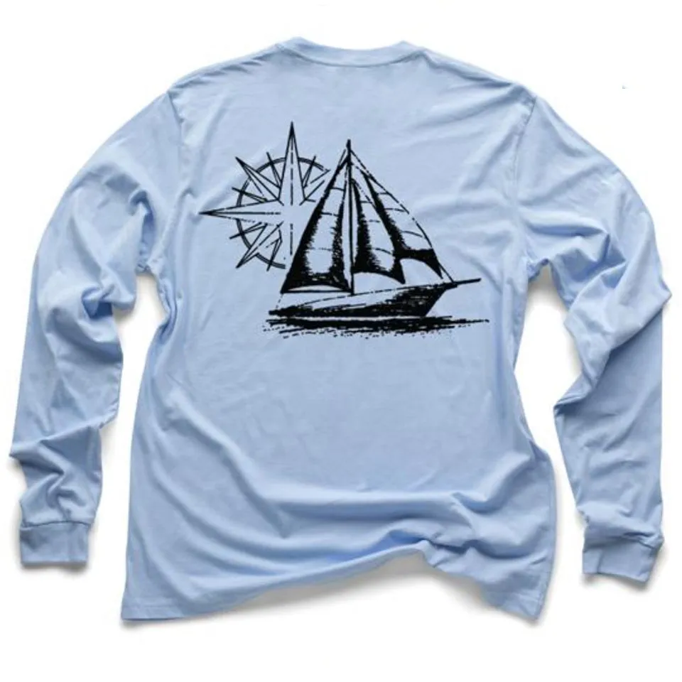Nautical Sailing Long Sleeve Light Shirt (w/ Free Necklace)