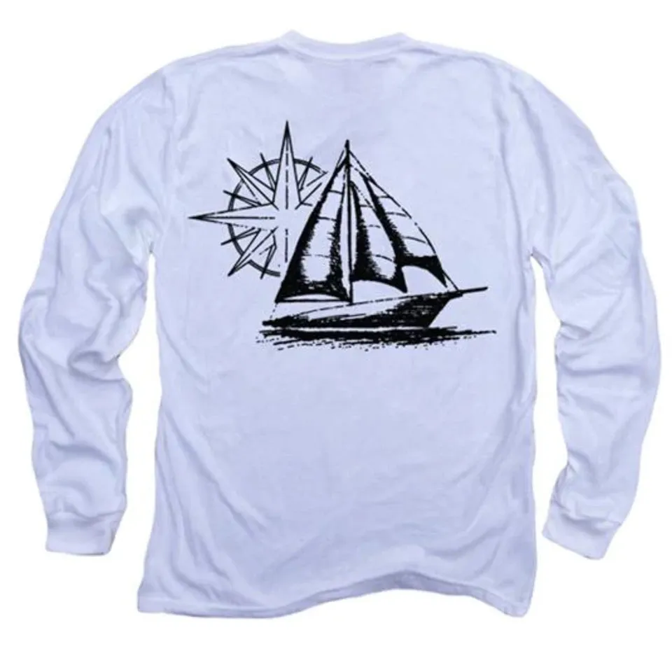 Nautical Sailing Long Sleeve Light Shirt (w/ Free Necklace)
