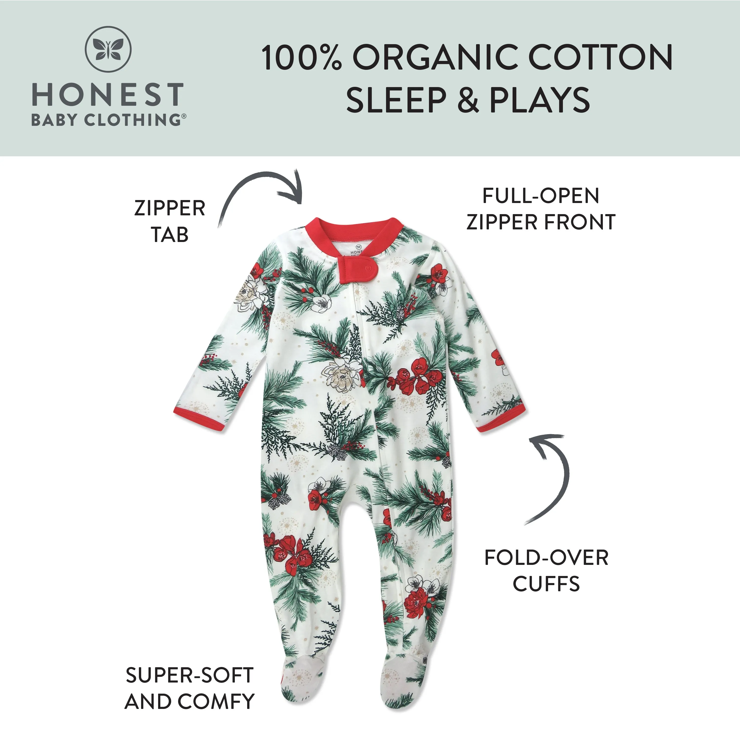 Organic Cotton Holiday Sleep & Play