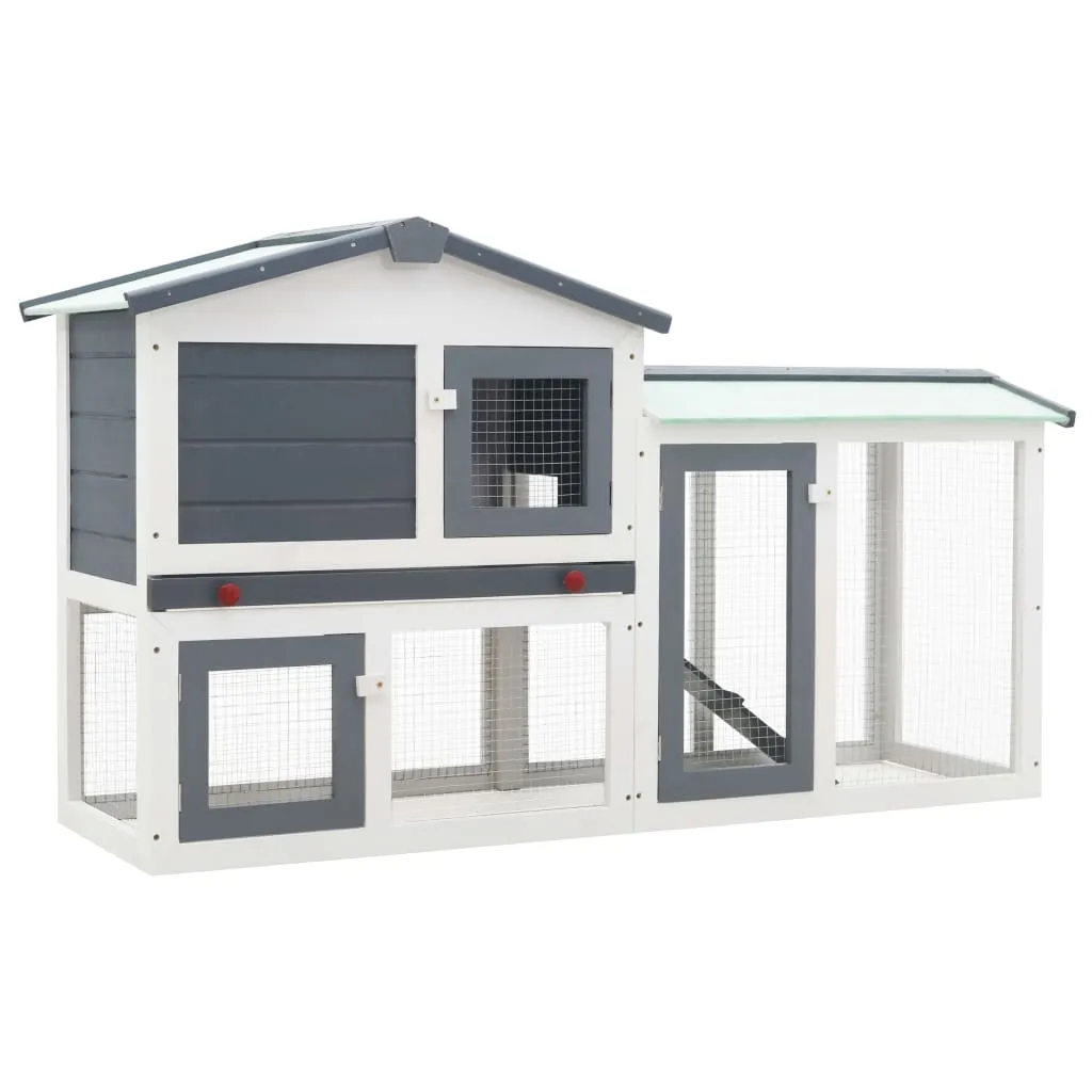 Outdoor Large Animal Hutch 57.1"x17.7"x33.5" Wood