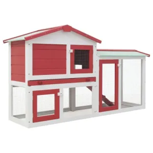 Outdoor Large Animal Hutch 57.1"x17.7"x33.5" Wood