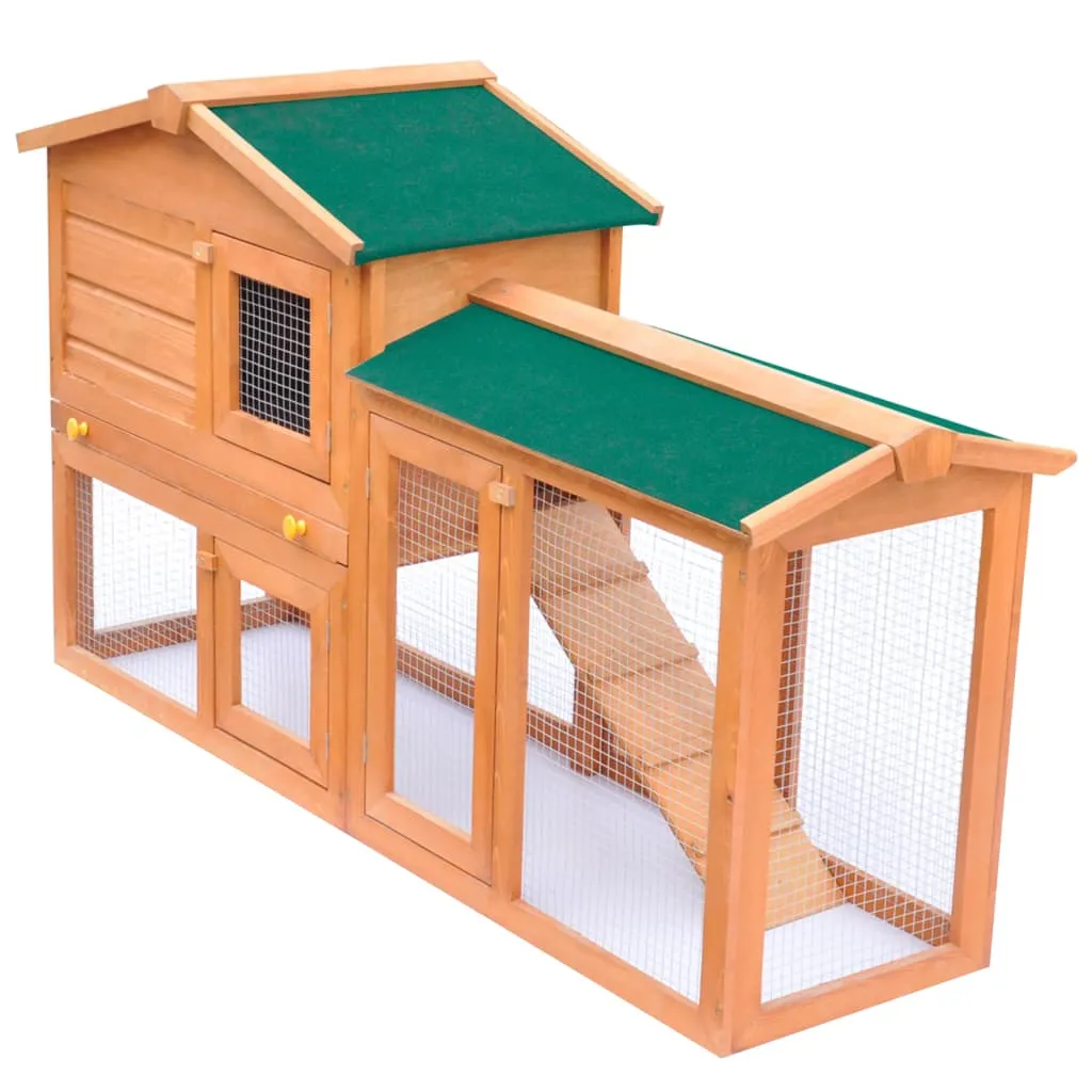 Outdoor Large Animal Hutch 57.1"x17.7"x33.5" Wood
