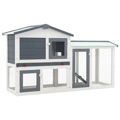Outdoor Large Animal Hutch 57.1"x17.7"x33.5" Wood