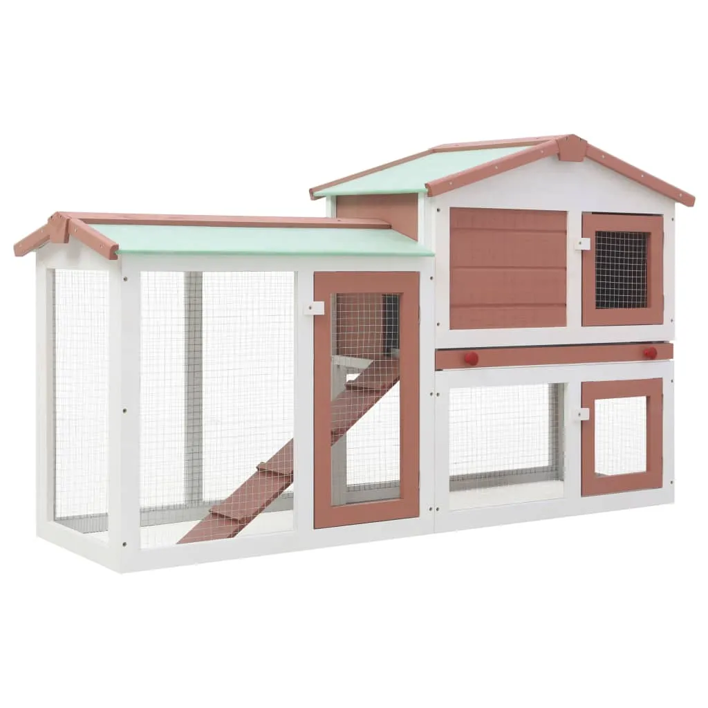 Outdoor Large Animal Hutch 57.1"x17.7"x33.5" Wood