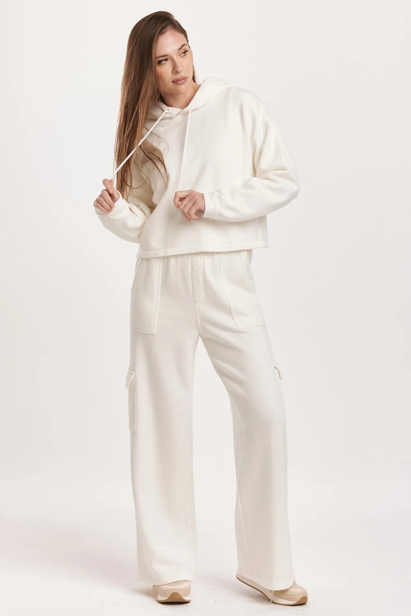 PAXTON HOODIE SWEATSHIRT OFF WHITE