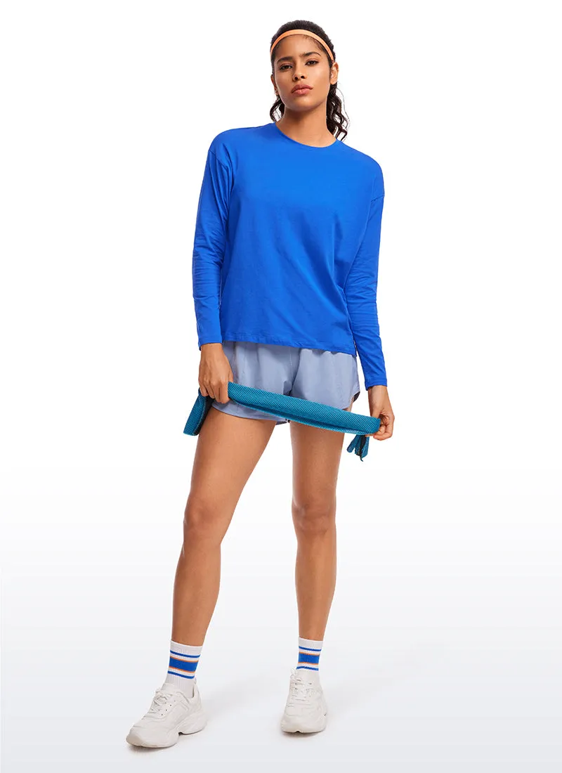 Pima Cotton Long Sleeves Crew Neck