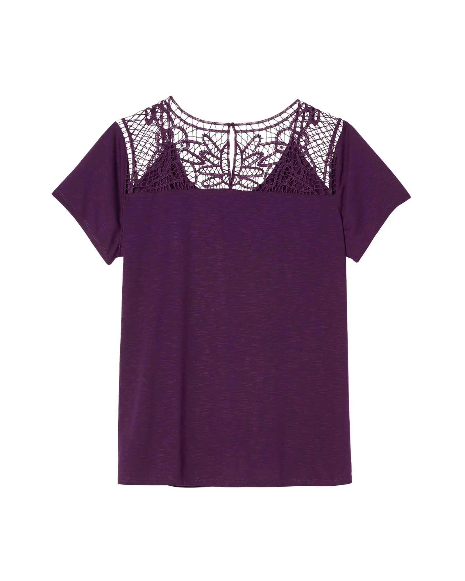 Ramsey Crochet Tee | Purple