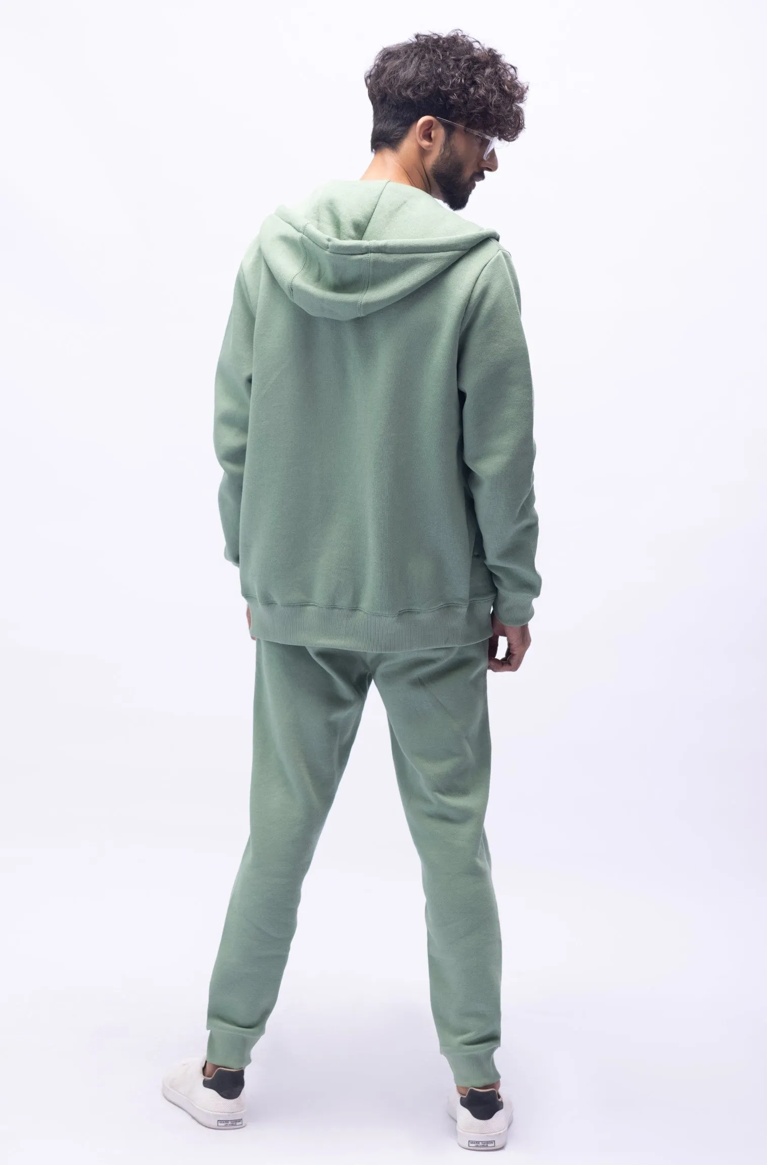 Sage Green Zipper Hoodie