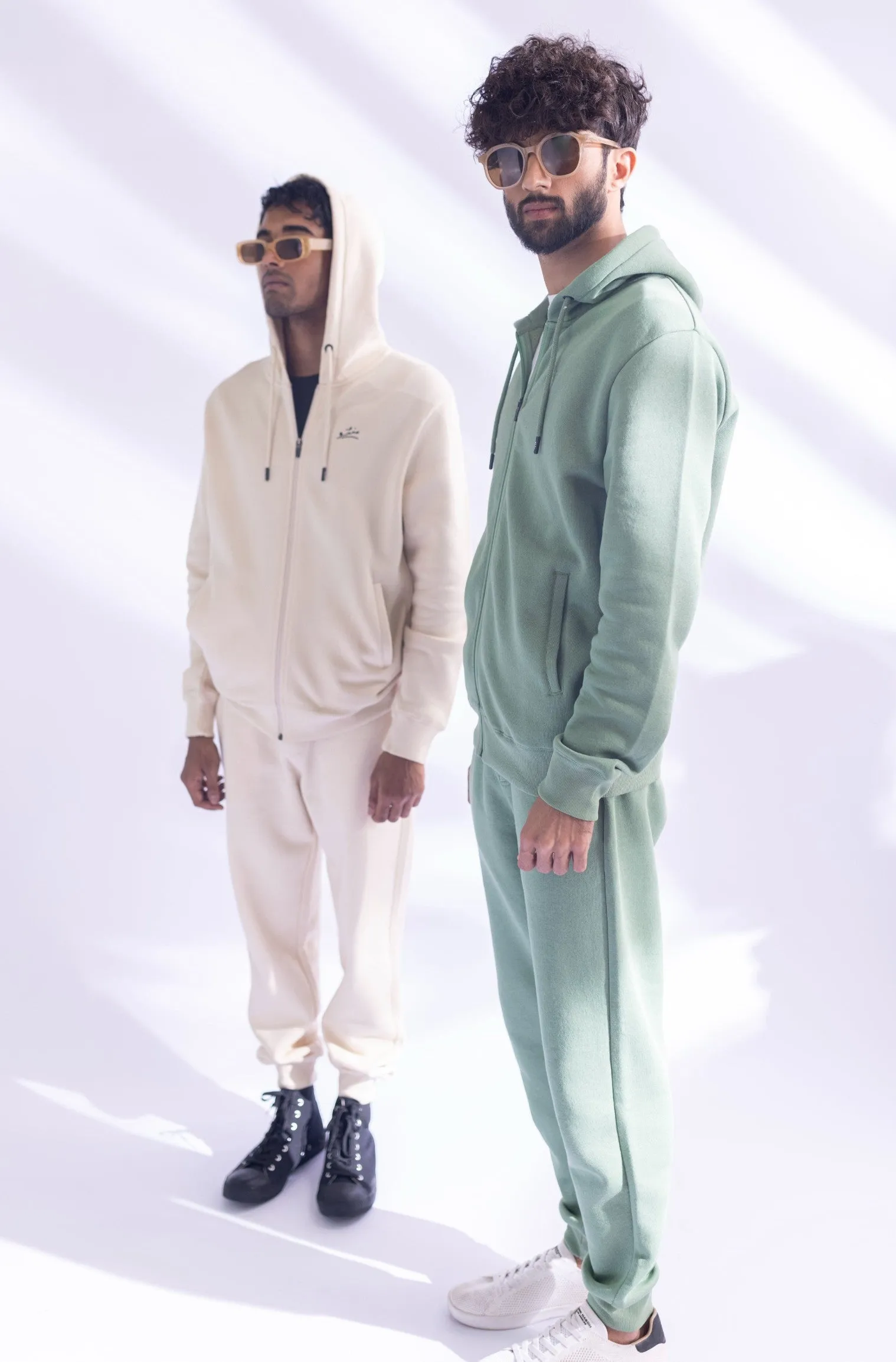 Sage Green Zipper Hoodie