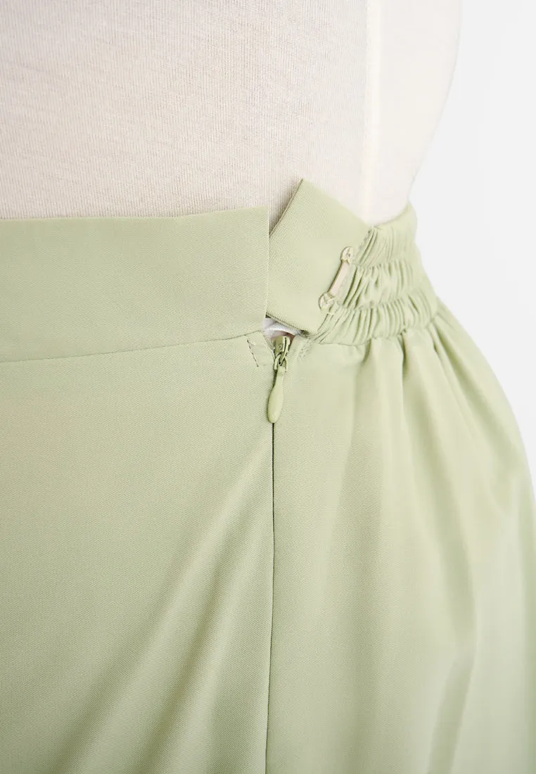 Sandria Long Tiered Skirt - Green