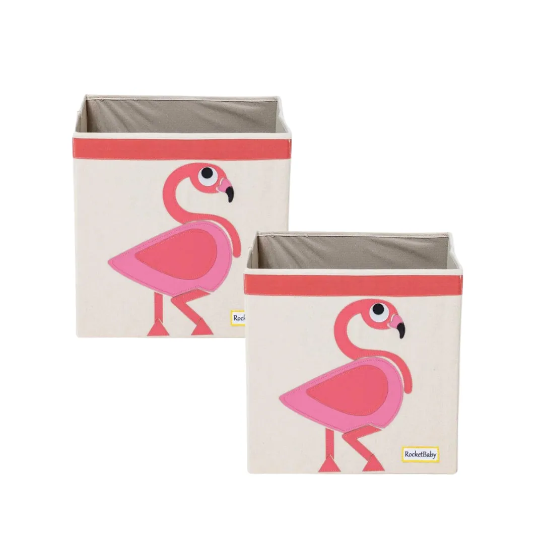 Storage Box 2pk- Mingo the Flamingo