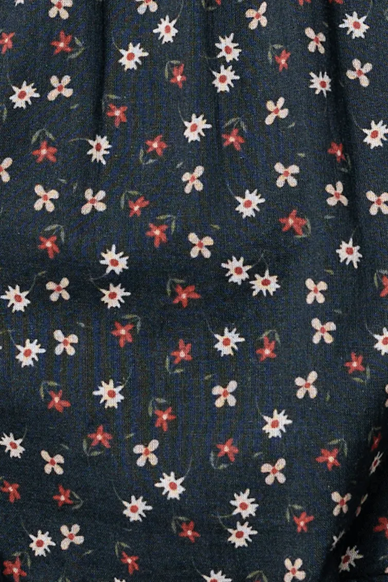 V-neck Wrap Blouse - Autumn Floral