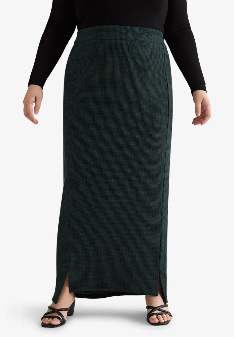 Wallie Waffle Casual Mini Splits Skirt