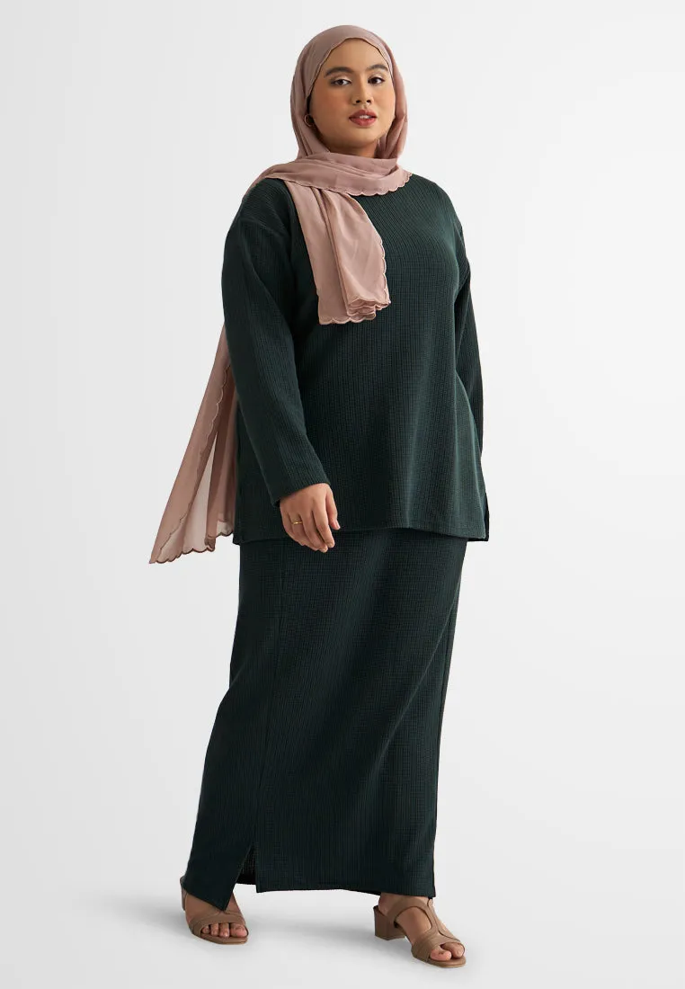 Wallie Waffle Casual Mini Splits Skirt