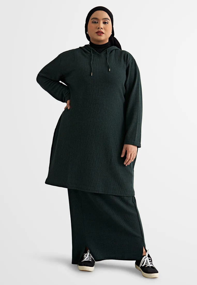 Wallie Waffle Casual Mini Splits Skirt