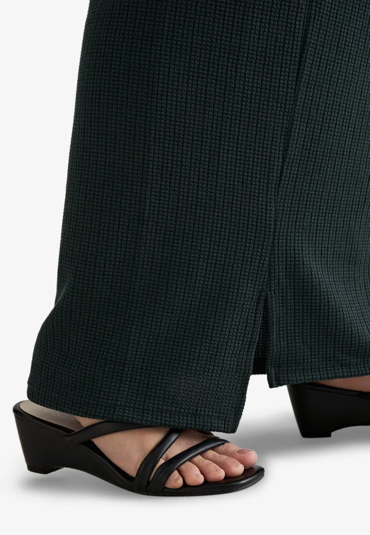 Wallie Waffle Casual Mini Splits Skirt