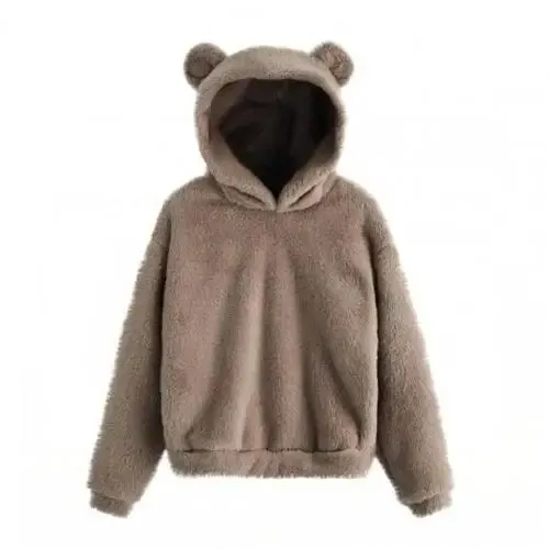 Winter Women's Hoodies Winter  Long Sleeve Rabbit Ear Sweatshirt