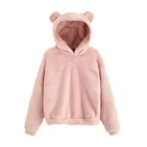 Winter Women's Hoodies Winter  Long Sleeve Rabbit Ear Sweatshirt