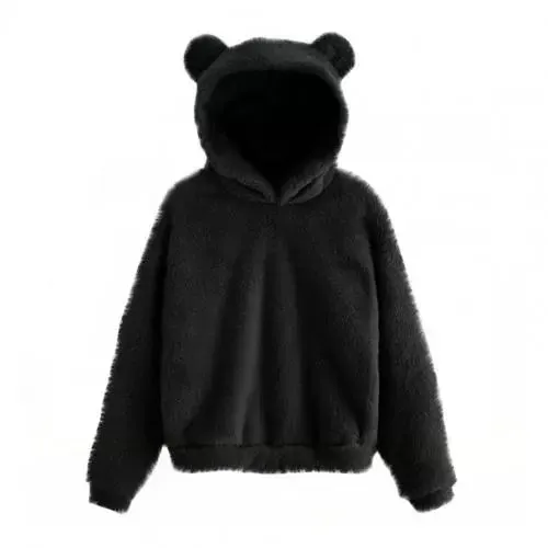 Winter Women's Hoodies Winter  Long Sleeve Rabbit Ear Sweatshirt